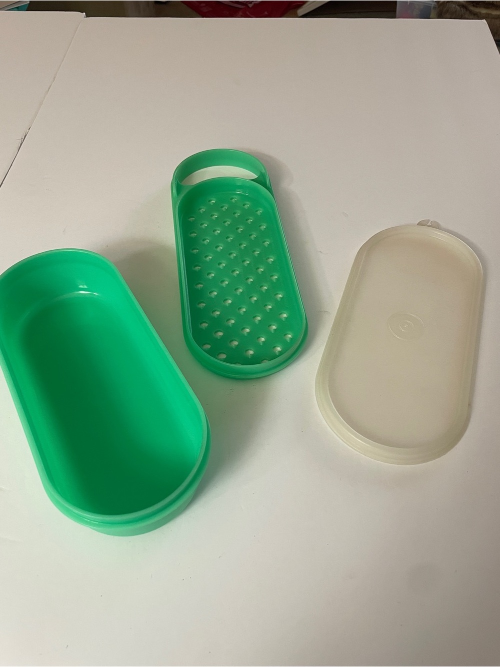 Tupperware Vintage Cheese Grater and Lid storage